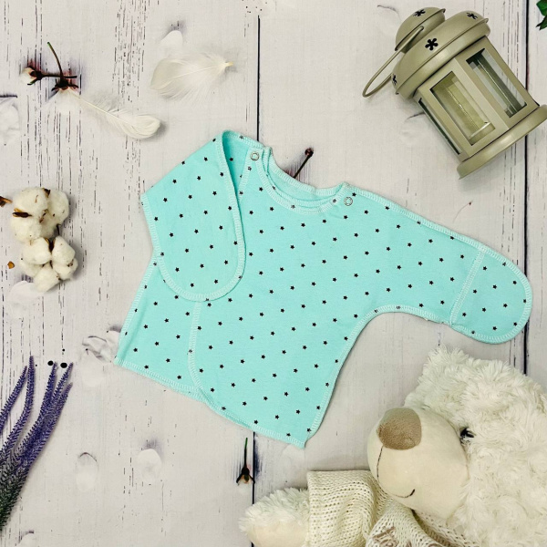 Распашонка для новорожденного из натурального хлопка Bebika (20/14-4)